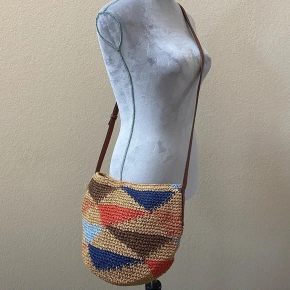 NWT Raffia Lucky Brand bucket purse - Picture 8 of 11